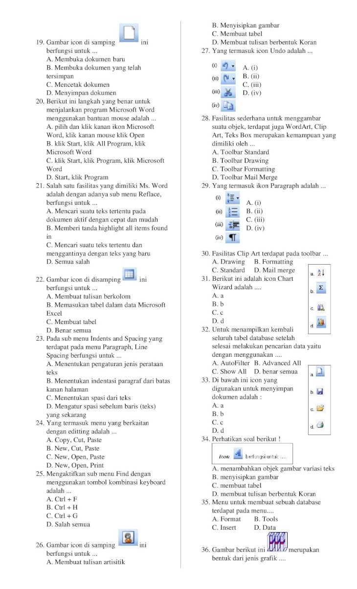 Contoh Soal Tik Kelas 8 Microsoft Excel Mfaseip 4904